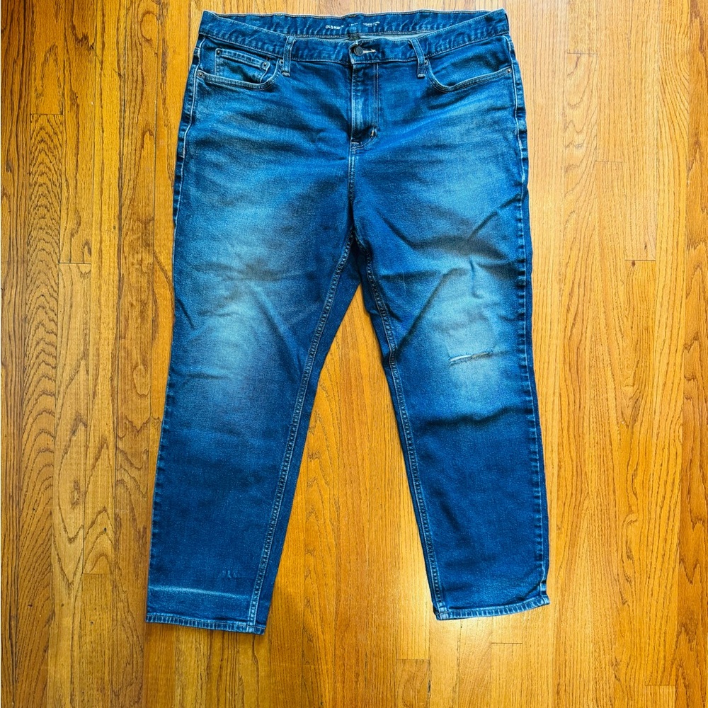 Old Navy Tapered Straight Blue Jeans
